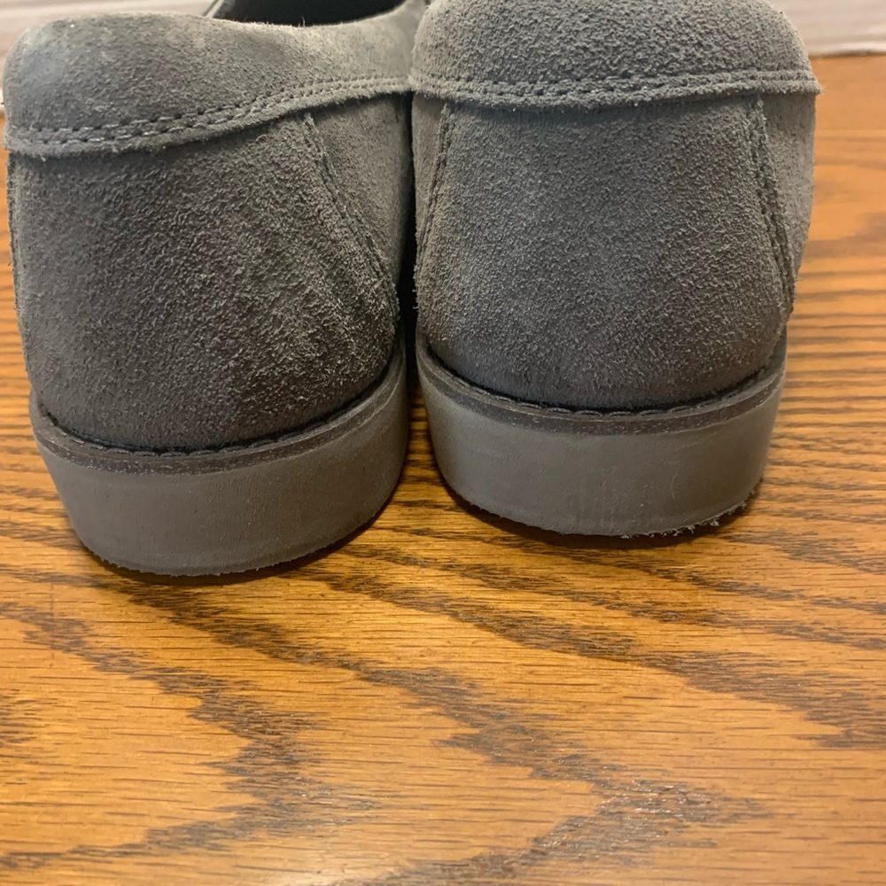 Lands' End Gray Penny Loafers Sleek Suede Slip-Ons Size 11D lightweight Flexble - Picture 4 of 13